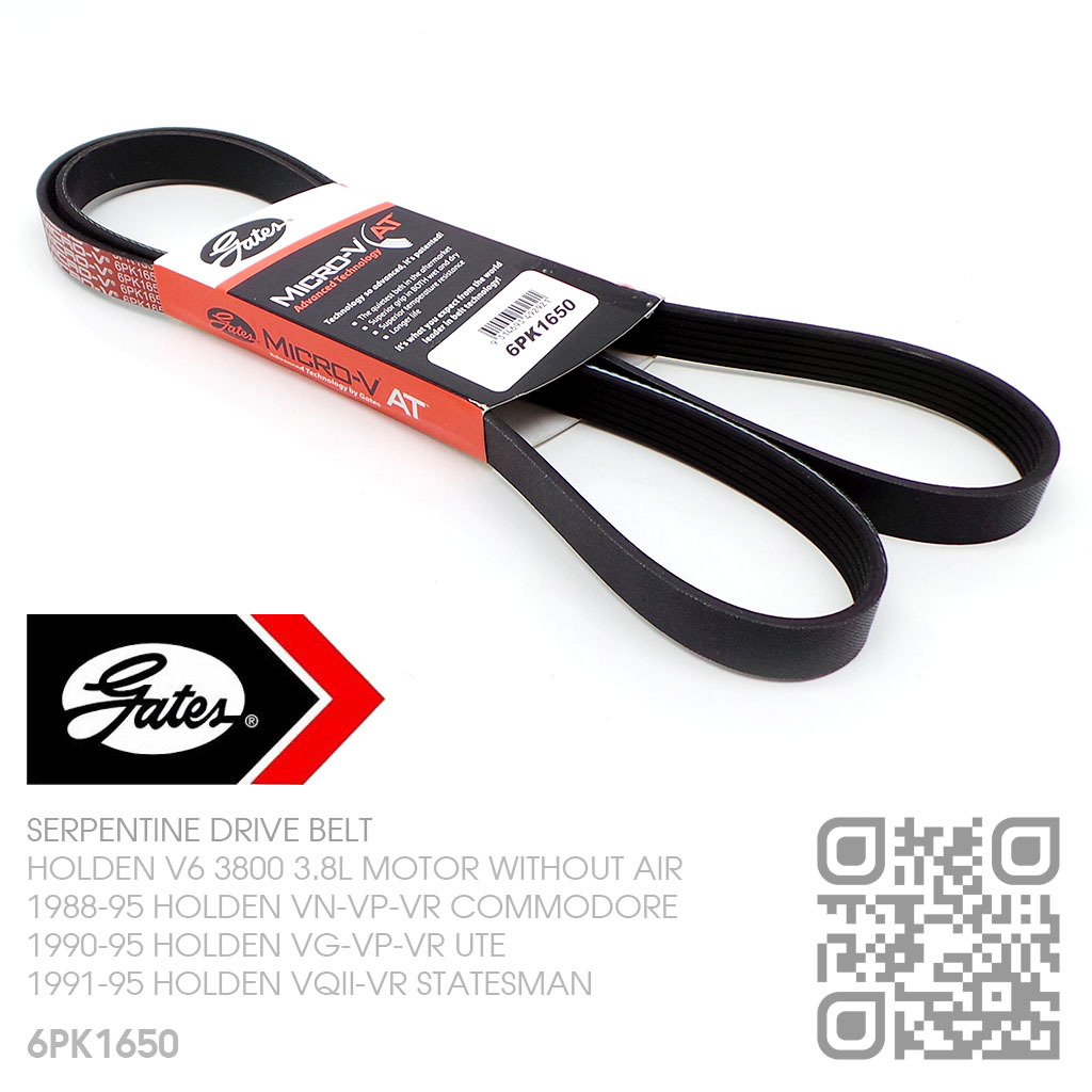 GATES MICRO-V SERPENTINE DRIVE BELT [HOLDEN V6 3800 3.8L MOTOR WITHOUT ...