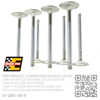 ENGINE PRO PERFORMANCE CYLINDER HEAD EXHAUST VALVE SET [CHEV V8 307-327-350 SMALL BLOCK MOTOR]