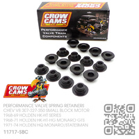 CROW CAMS PERFORMANCE CHROMOLY VALVE SPRING RETAINERS +0.100" [CHEV V8 307-327-350 SMALL BLOCK MOTOR]