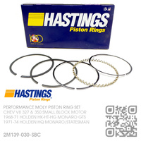 HASTINGS +0.030" OVERSIZE PERFORMANCE MOLY PISTON RING SET [CHEV V8 327 & 350 SMALL BLOCK MOTOR]