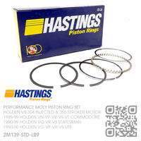 HASTINGS STANDARD SIZE PERFORMANCE MOLY PISTON RING SET [HOLDEN V8 304 INJECTED 5.0L & 355 STROKER 5.7L MOTOR]