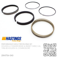 HASTINGS RB30+0.040" PERFORMANCE MOLY PISTON RING SET [HOLDEN 6-CYL RB30E & RB30ET TURBO 3.0L MOTOR]