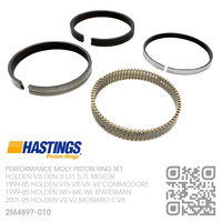 HASTINGS LS1+0.010" PERFORMANCE  MOLY PISTON RING SET [HOLDEN V8 GEN III LS1 5.7L MOTOR]