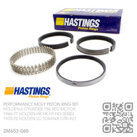 HASTINGS 186+0.060" PERFORMANCE MOLY RING SET [HOLDEN 6-CYL 186 RED MOTOR]