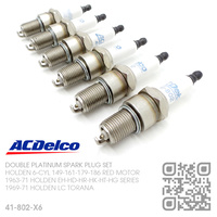 ACDELCO DOUBLE PLATINUM SPARK PLUGS SET [HOLDEN 6-CYL 149-161-179-186 RED MOTOR]