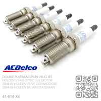 ACDELCO DOUBLE PLATINUM SPARK PLUG SET [HOLDEN V6 ALLOYTEC 3.6L MOTOR]