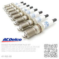 ACDELCO DOUBLE PLATINUM SPARK PLUGS SET [HOLDEN V8 GEN IV LS2 6.0L & LS3 6.2L MOTOR]