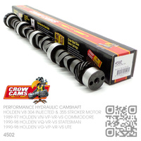 CROW CAMS 4502 PERFORMANCE BILLET HYDRAULIC CAMSHAFT [HOLDEN V8 304 INJECTED 5.0L & 355 STROKER 5.7L MOTOR]