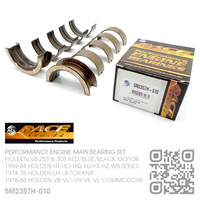 ACL RACE SERIES PERFORMANCE MAIN BEARING SET -0.010" UNDERSIZE [HOLDEN V8 253 4.2L & 308 5.0L RED/BLUE/BLACK MOTOR]