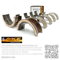 ACL RACE SERIES PERFORMANCE MAIN BEARING SET -0.020" UNDERSIZE [HOLDEN V8 253 4.2L & 308 5.0L RED/BLUE/BLACK MOTOR]