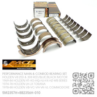ACL RACE SERIES PERFORMANCE MAIN & CONROD BEARING SET -0.010" UNDERSIZE [HOLDEN V8 253 4.2L & 308 5.0L RED/BLUE/BLACK MOTOR]