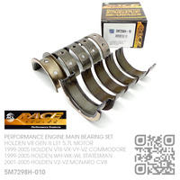 ACL RACE SERIES PERFORMANCE MAIN BEARING SET -0.010" UNDERSIZE [HOLDEN V8 GEN III LS1 5.7L MOTOR]