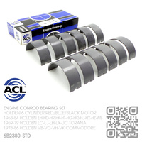 ACL DURAGLIDE CONROD BEARINGS SET STANDARD SIZE [HOLDEN 6-CYL RED/BLUE/BLACK MOTOR]