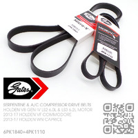 GATES MICRO-V SERPENTINE & A/C DRIVE BELTS [HOLDEN V8 GEN IV LS2 6.0L & LS3 6.2L MOTOR]