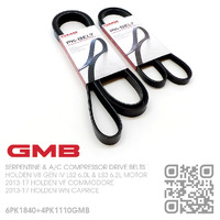 GMB PREMIUM SERPENTINE & A/C DRIVE BELTS [HOLDEN V8 GEN IV LS2 6.0L & LS3 6.2L MOTOR]