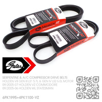 GATES MICRO-V SERPENTINE & A/C DRIVE BELTS [HOLDEN V8 GEN III LS1 5.7L & GEN IV LS2 6.0L MOTOR]