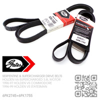 GATES MICRO-V SERPENTINE & SUPERCHARGER DRIVE BELTS [HOLDEN V6 SUPERCHARGED 3.8L MOTOR]