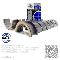 ACL DURAGLIDE MAIN BEARINGS SET -0.010" UNDERSIZE [HOLDEN 6-CYL 138-149-161-173-179-186 RED MOTOR]