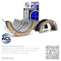 ACL DURAGLIDE MAIN BEARINGS SET STANDARD SIZE [HOLDEN 6-CYL 138-149-161-173-179-186 RED MOTOR]