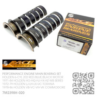 ACL RACE SERIES PERFORMANCE MAIN BEARINGS SET -0.020" UNDERSIZE [HOLDEN 6-CYL 202 RED/BLUE/BLACK MOTOR]