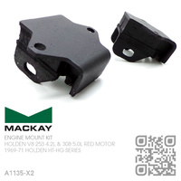 MACKAY RUBBER ENGINE MOUNT SET [HOLDEN V8 253 & 308 RED MOTOR]