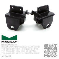 MACKAY RUBBER ENGINE MOUNT SET [HOLDEN 6-CYL RED/BLUE/BLACK MOTOR]