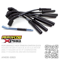 AEROFLOW X-PRO 8.5MM HIGH TENSION IGNITION LEAD SET BLACK [HOLDEN V8 GEN IV LS2 6.0L & LS3 6.2L MOTOR]