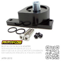 AEROFLOW BILLET OIL BLOCK ADAPTER [HOLDEN V8 GEN III LS1 5.7L & GEN IV LS2 6.0L/LS3 6.2L MOTOR]