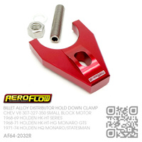 AEROFLOW BILLET ALLOY DISTRIBUTOR HOLD DOWN [CHEV V8 307-327-350 SMALL BLOCK MOTOR][RED]