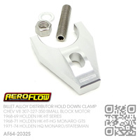 AEROFLOW BILLET ALLOY DISTRIBUTOR HOLD DOWN [CHEV V8 307-327-350 SMALL BLOCK MOTOR][SILVER]