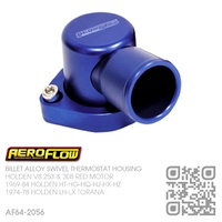AEROFLOW BILLET ALLOY SWIVEL THERMOSTAT HOUSING [HOLDEN V8 253 4.2L & 308 5.0L RED MOTOR]