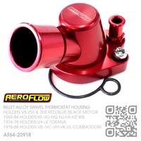 AEROFLOW BILLET ALLOY SWIVEL THERMOSTAT HOUSING [HOLDEN V8 253-308 RED/BLUE & 304-308 BLACK MOTOR]