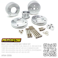 AEROFLOW BILLET ALLOY GILMER BELT DRIVE SET [HOLDEN V8 304 5.0L INJECTED & 355 5.7L STROKER MOTOR]