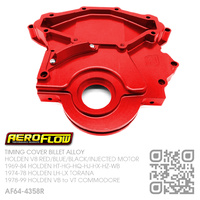 AEROFLOW BILLET ALLOY TIMING COVER [HOLDEN V8 RED/BLUE/BLACK/INJECTED MOTOR]