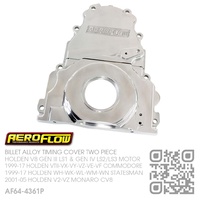 AEROFLOW BILLET ALLOY TIMING COVER TWO PIECE [HOLDEN V8 GEN III LS1 5.7L, GEN IV LS2 6.0L & LS3 6.2L MOTOR]