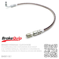 BRAKEQUIP BRAIDED STAINLESS HYDRAULIC CLUTCH HOSE [FE-FC-FB-EK-EJ-EH-HD-HR][4 or 5 SPEED CONVERSION][SILVER]