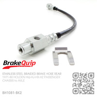 BRAKEQUIP BRAIDED STAINLESS STEEL HYDRAULIC BRAKE HOSE REAR [HQ-HZ PASSENGER][CHASSIS to AXLE]