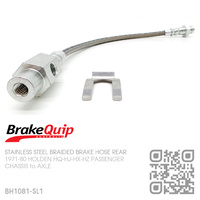 BRAKEQUIP BRAIDED STAINLESS STEEL HYDRAULIC BRAKE HOSE REAR [HQ-HZ PASSENGER][CHASSIS to AXLE]