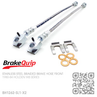 BRAKEQUIP BRAIDED STAINLESS STEEL HYDRAULIC BRAKE HOSE FRONT KIT [WB]