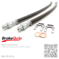 BRAKEQUIP RUBBER HYDRAULIC BRAKE HOSE FRONT KIT [FX-FC][HEAVY DUTY]