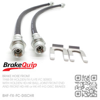 BRAKEQUIP RUBBER HYDRAULIC BRAKE HOSE FRONT KIT [FX-FC][HD-HG CALIPERS]
