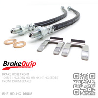 BRAKEQUIP RUBBER HYDRAULIC BRAKE HOSE FRONT KIT [HD-HG][DRUM]