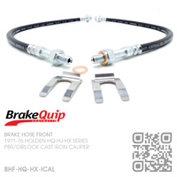 BRAKEQUIP RUBBER HYDRAULIC BRAKE HOSE FRONT KIT [HQ-HX][IRON CALIPER]