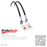BRAKEQUIP RUBBER HYDRAULIC BRAKE HOSE FRONT KIT [WB]