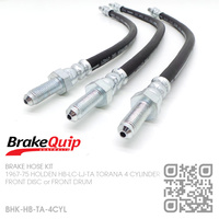 BRAKEQUIP RUBBER HYDRAULIC BRAKE HOSE KIT [HB-TA TORANA][4 CYLINDER]
