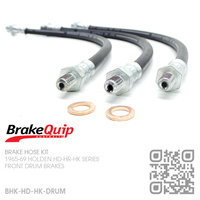 BRAKEQUIP RUBBER HYDRAULIC BRAKE HOSE KIT [HD-HK][DRUM]