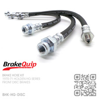 BRAKEQUIP RUBBER HYDRAULIC BRAKE HOSE KIT [HG][DISC]