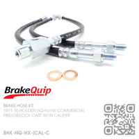 BRAKEQUIP RUBBER HYDRAULIC BRAKE HOSE KIT [HQ-HX COMMERCIAL][IRON CALIPER]
