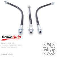 BRAKEQUIP RUBBER HYDRAULIC BRAKE HOSE KIT [HT][DISC]