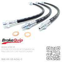 BRAKEQUIP RUBBER HYDRAULIC BRAKE HOSE KIT [HX-HZ COMMERCIAL][ALLOY CALIPER]
